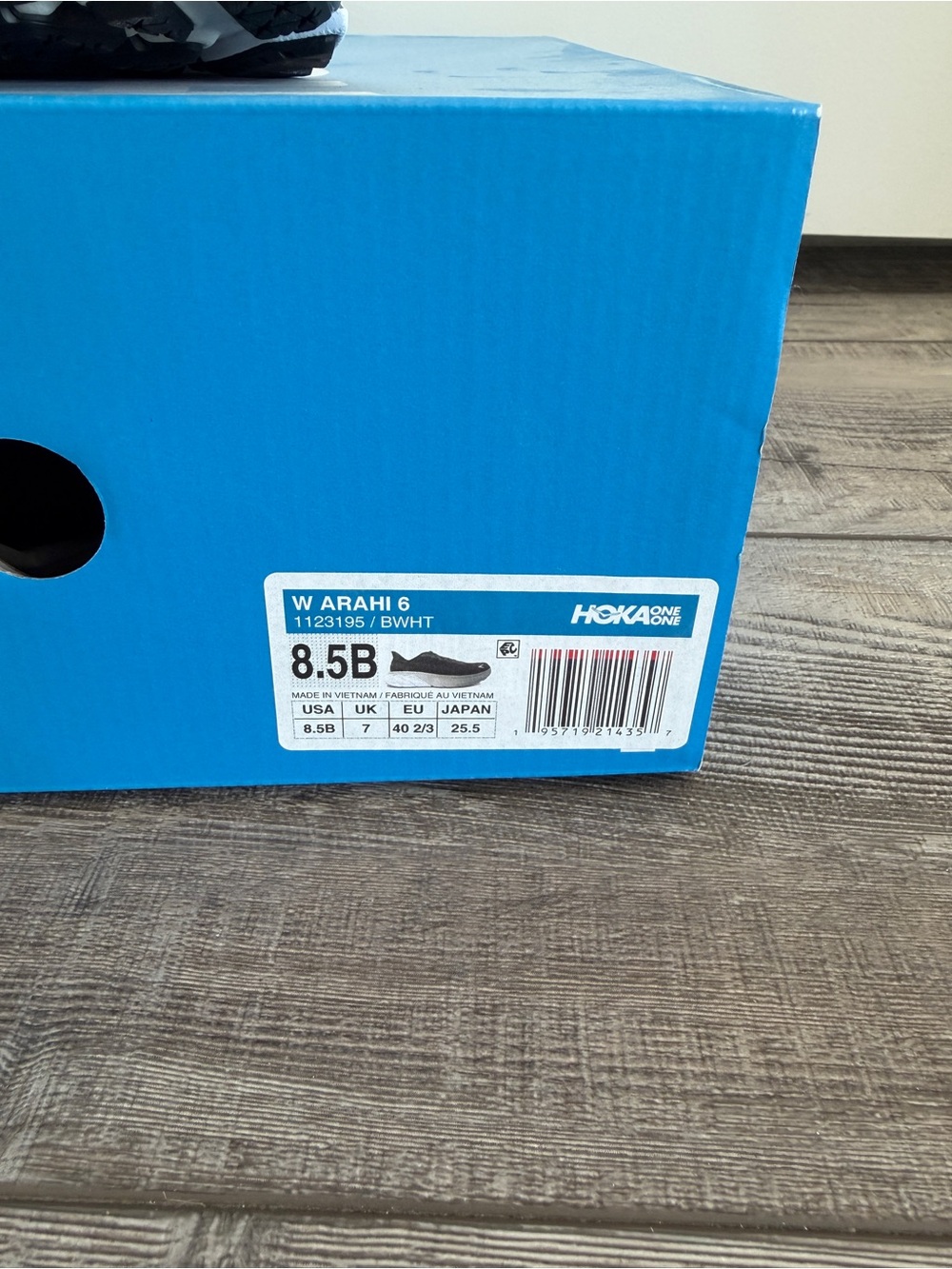 Hoka One One Black & White Women’s Running Sneaker - Picture 4 of 4